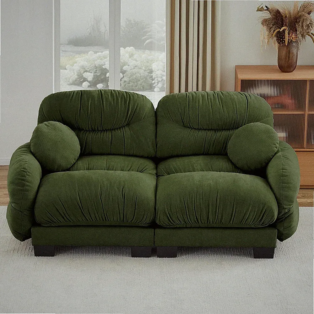 81.8" Cloud Modular Sectional Loveseat for Living Room, 2 Seater Sofa Couch, Ass