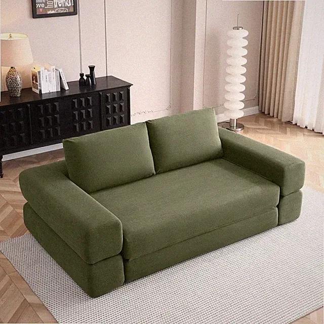 81" Convertible Sofa Bed, 3-in-1 Folding Floor Couch Futon Sleeper Green