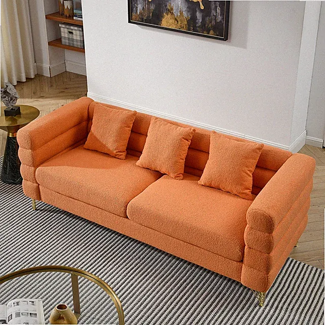 81 Inch Oversized 3 Seater Sectional Sofa, Living Room Comfort Fabric Sectiona