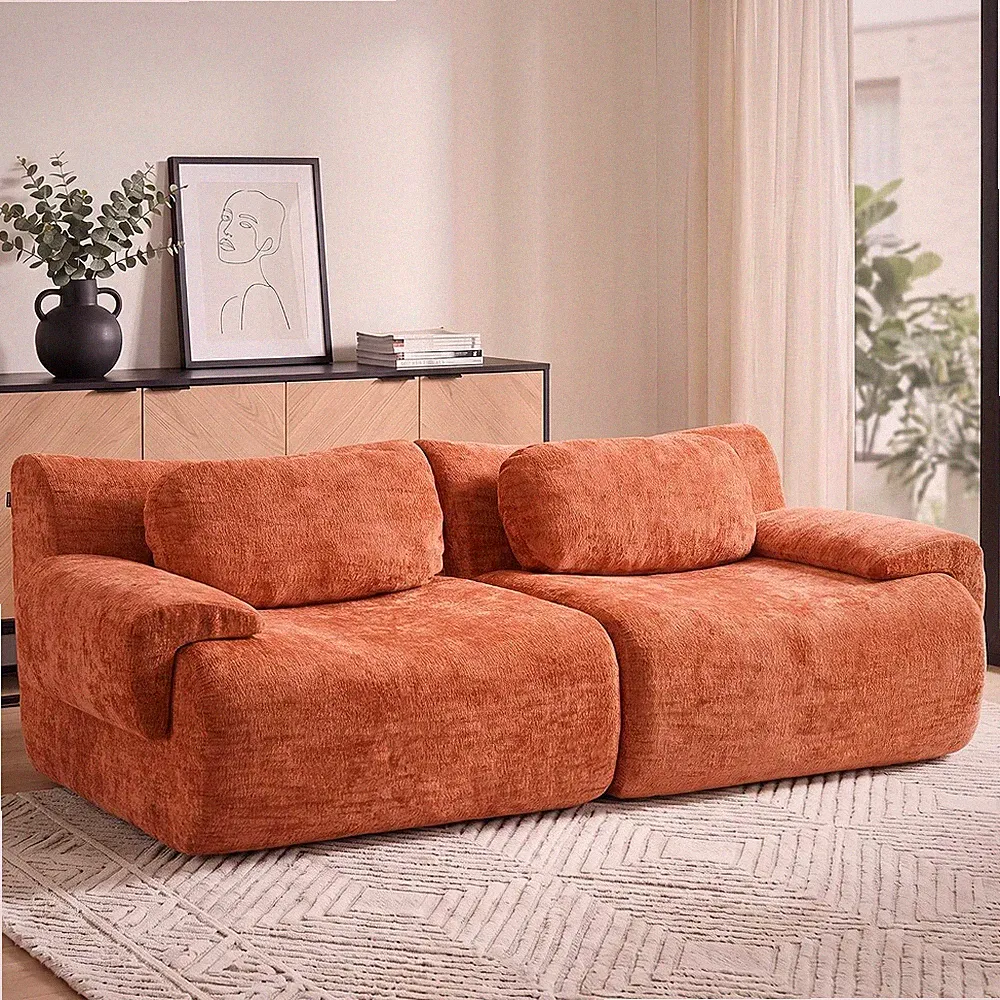 82" Loveseat Cloud Couch Sofa Modular Boneless Sectional with Memory Foam