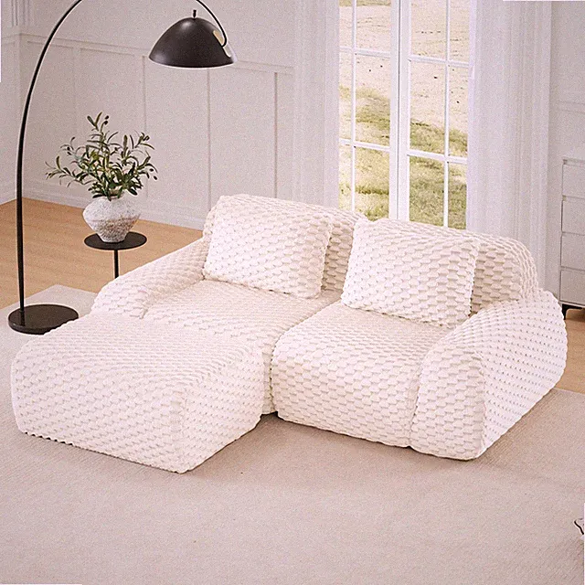 82" Modern L-Shaped Modular Sectional Sofa for Living Room,Flannelette Fabric,Ov