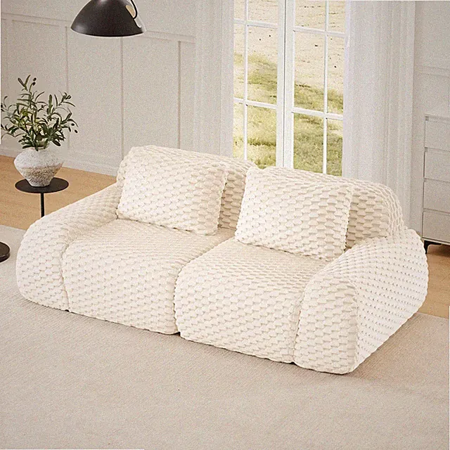 82" Modern Modular Sectional Sofa for Living Room,Flannelette Fabric,highly t