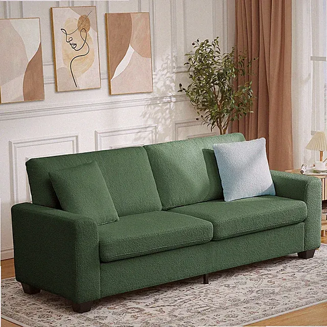 83'' Green Loveseat Sofa Modern Two-Person Sofa Bedroom & Living Room Couch