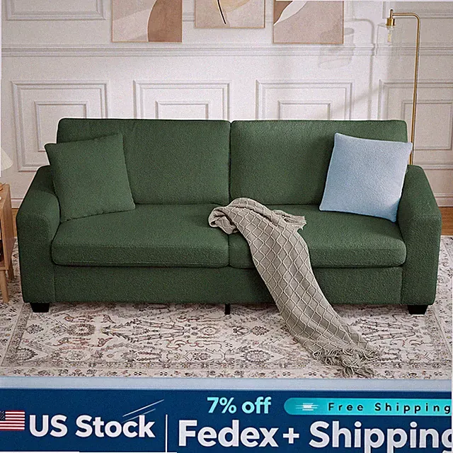 83'' Green Modern Loveseat Sofa Two-Person Couch for Living Room Bedroom
