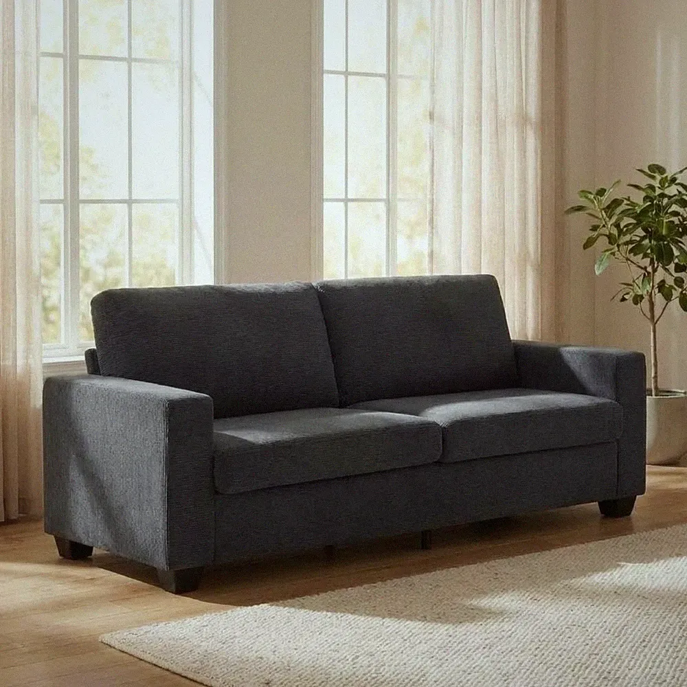 83 Inch Corduroy Loveseat Sofa Couch for Living Room - Deep Seat, Wide Armrests