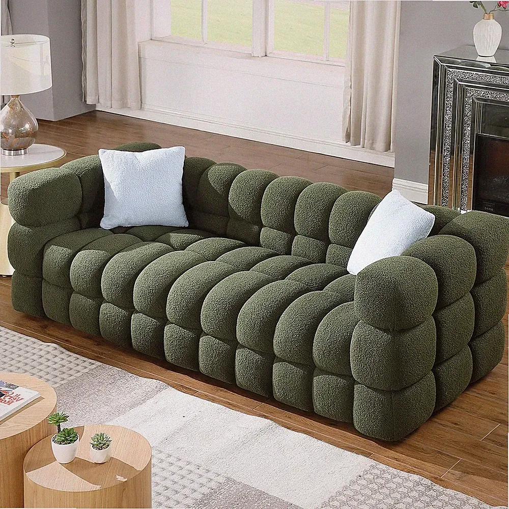 84.3'' Cloud Sectional Sofa Couch Boucle Sofa Couch for Living Room, Modern Cont