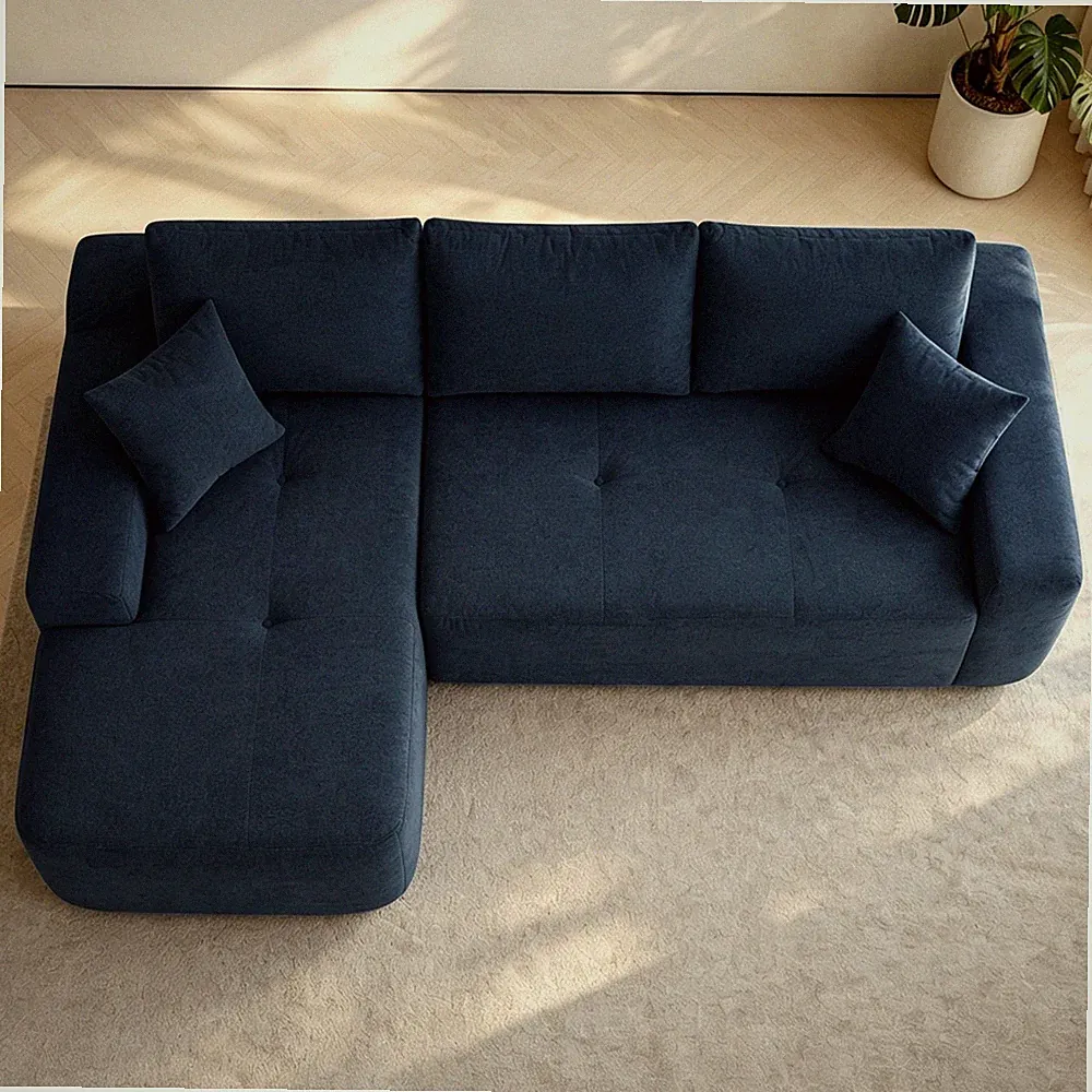 85" Cloud Sectional Couch w/L-Shape Chaise,Modern Modular Sofa w/Deep Seat,Uph