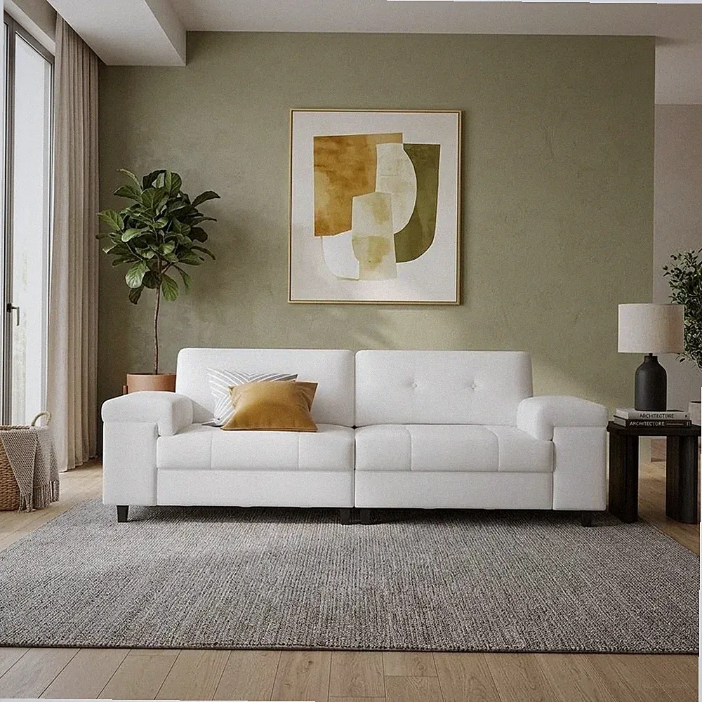 85" Oversized Cloud Sectional Sofa Chenille Deep Seat 3-Seater Living Room Couch