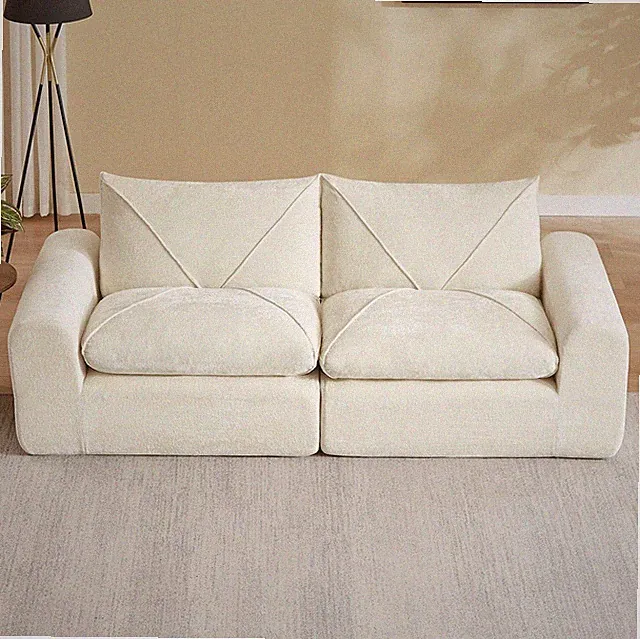 86" Sectional Modular Sofa Chenille 2 Seater Sofa Boneless Cloud Couch Loveseat