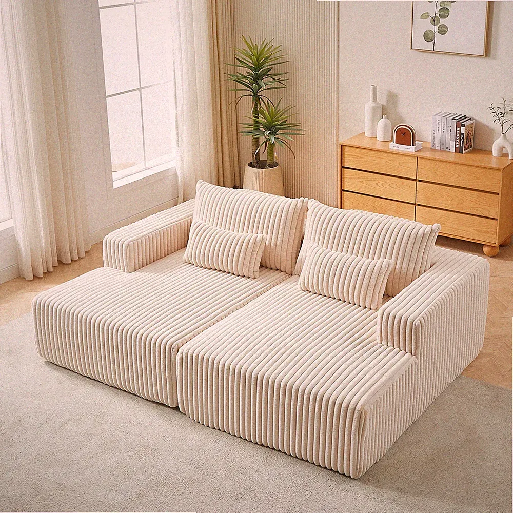 87" Oversized Sectional Lounge Chaise,No Assembly Required,Cloud Plush Lovesea