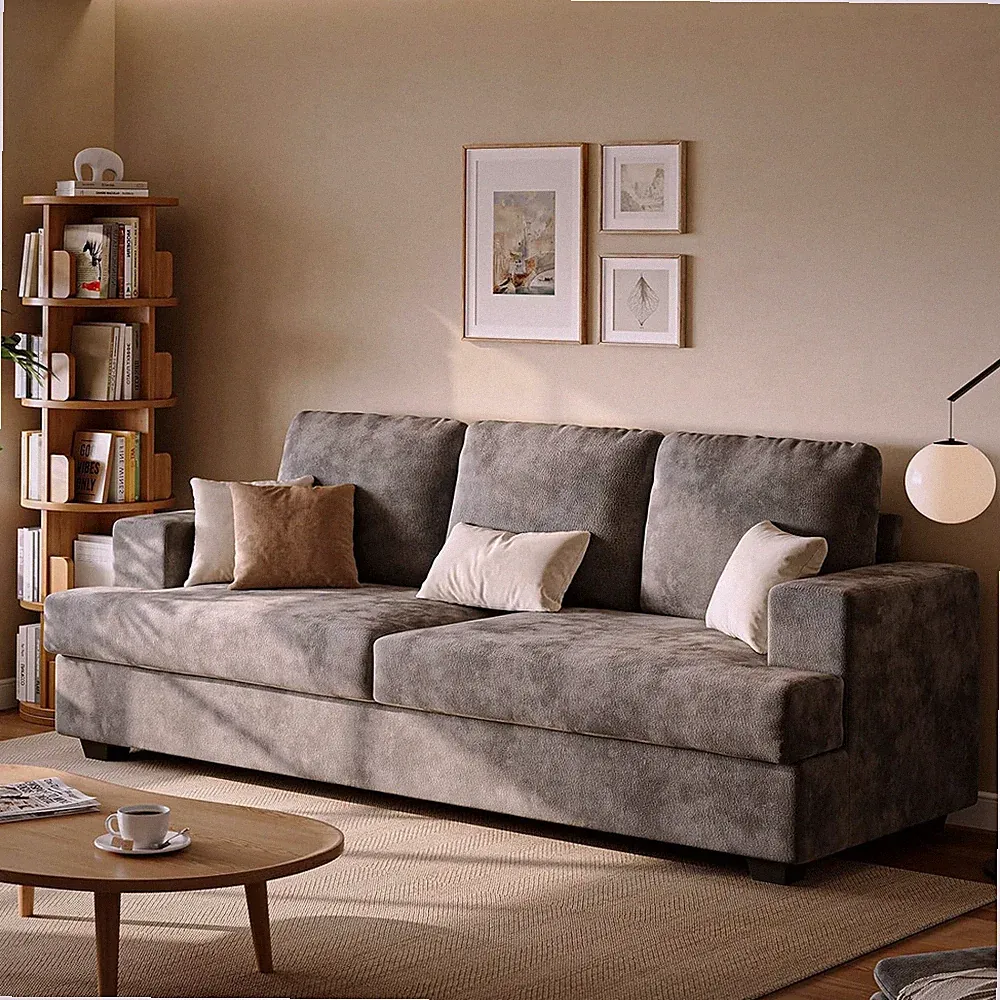 89" 3 Seater Couches for Living Room Sofas Comfy Sectional Couch with 24" Deep S