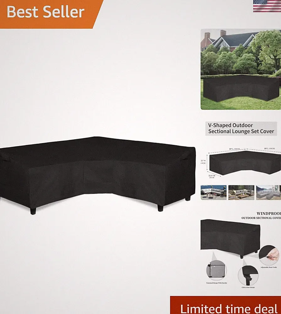 89" L Waterproof Outdoor Sectional Cover with Air Vents for Durability & Style