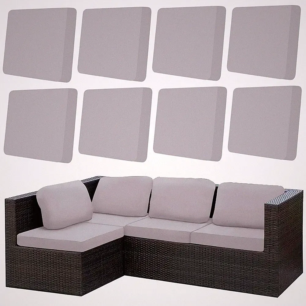 8Pcs Patio Cushion Covers, Stretch Cushion Covers Replacement, Replacement Wa...