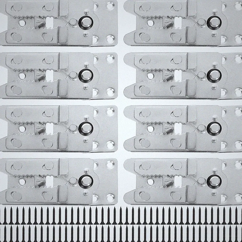 8PCS Sectional Couch Connectors, Galvanized Iron Sofa Connectors with 72pcs S...