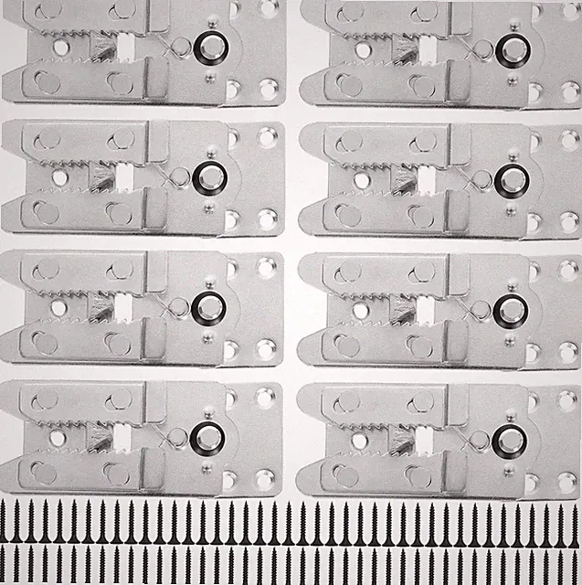 8PCS Sectional Couch Connectors, Galvanized Iron Sofa Connectors with 72Pcs Scre