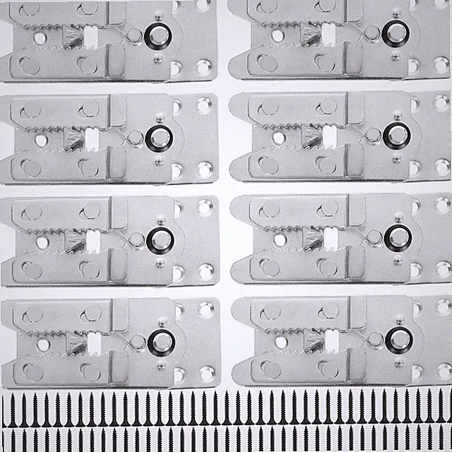 8pcs Sectional Couch Connectors Galvanized Iron Sofa Connectors With 72pcs Screw