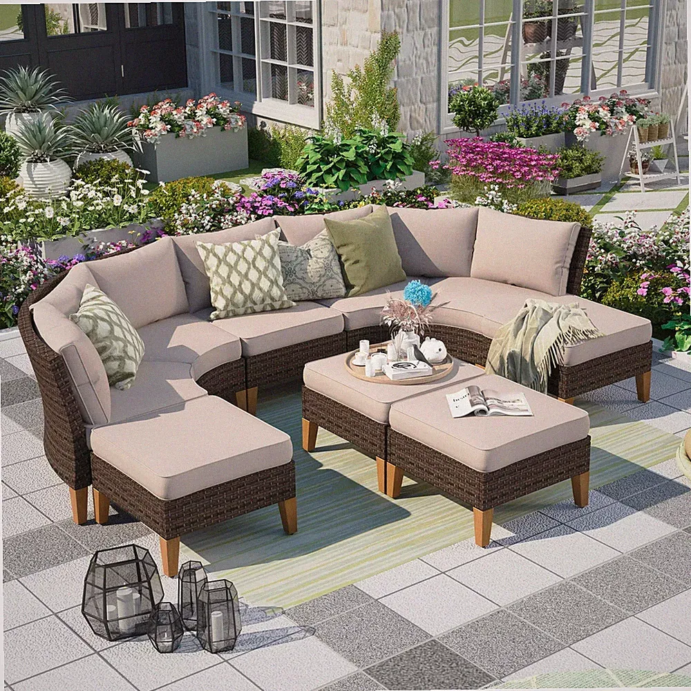 9 piece outdoor sectional