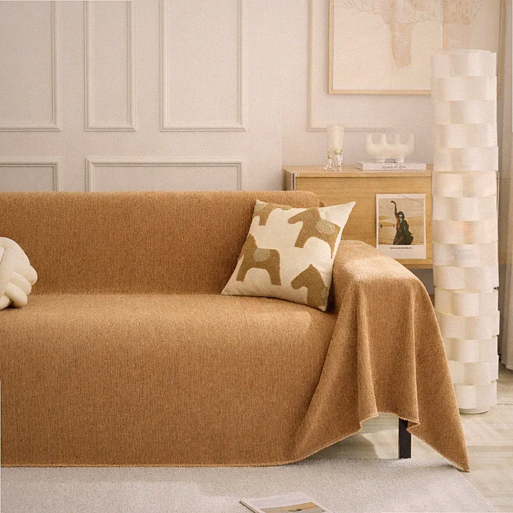 90" W Chenille Sofa Couch Cover Cozy Sectional Slipcover All Season Protector