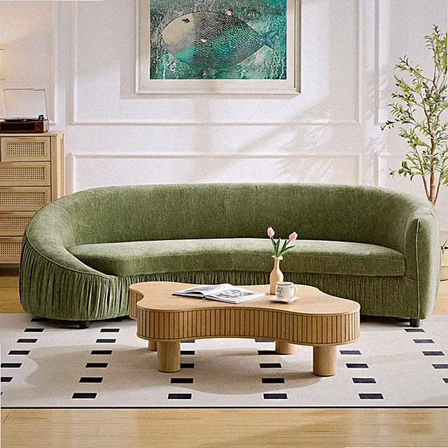 92.13 Inch Modern Design Curved Shaped Sofa Couch for Living Room,Upholstered