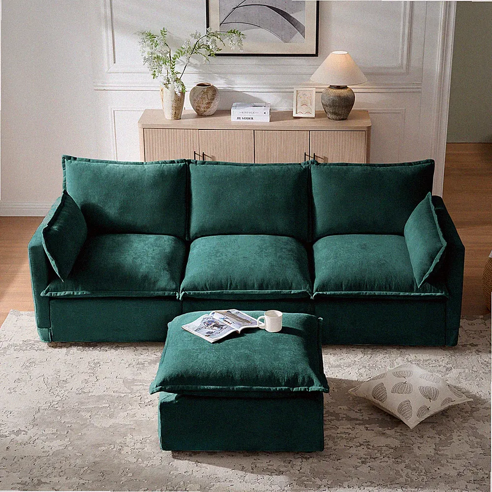 93.31" Modular Sectional Sofa Couch for Living Room,Modern L-shaped sofa w/Movab