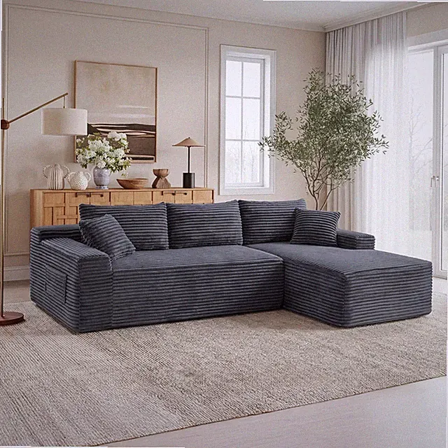 94.5" Cloud Modular Sectional Sofa Couch with L-Shape Chaise,Modern Minimal
