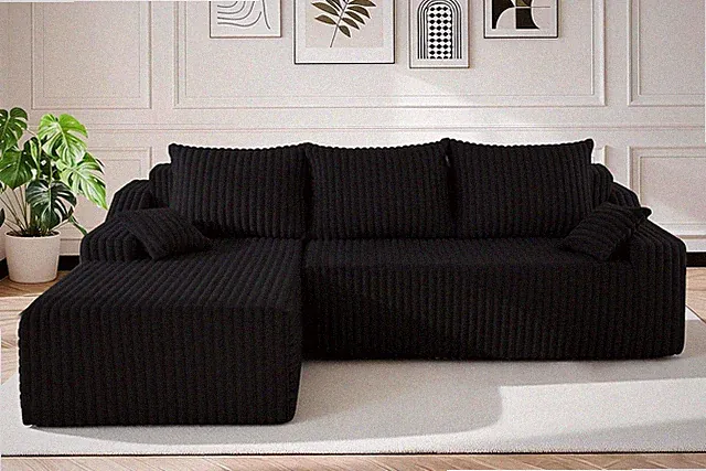 94'' Cloud Sectional Couch, Boneless Sofa with Deep Seat, Modular Comfy L-Shape