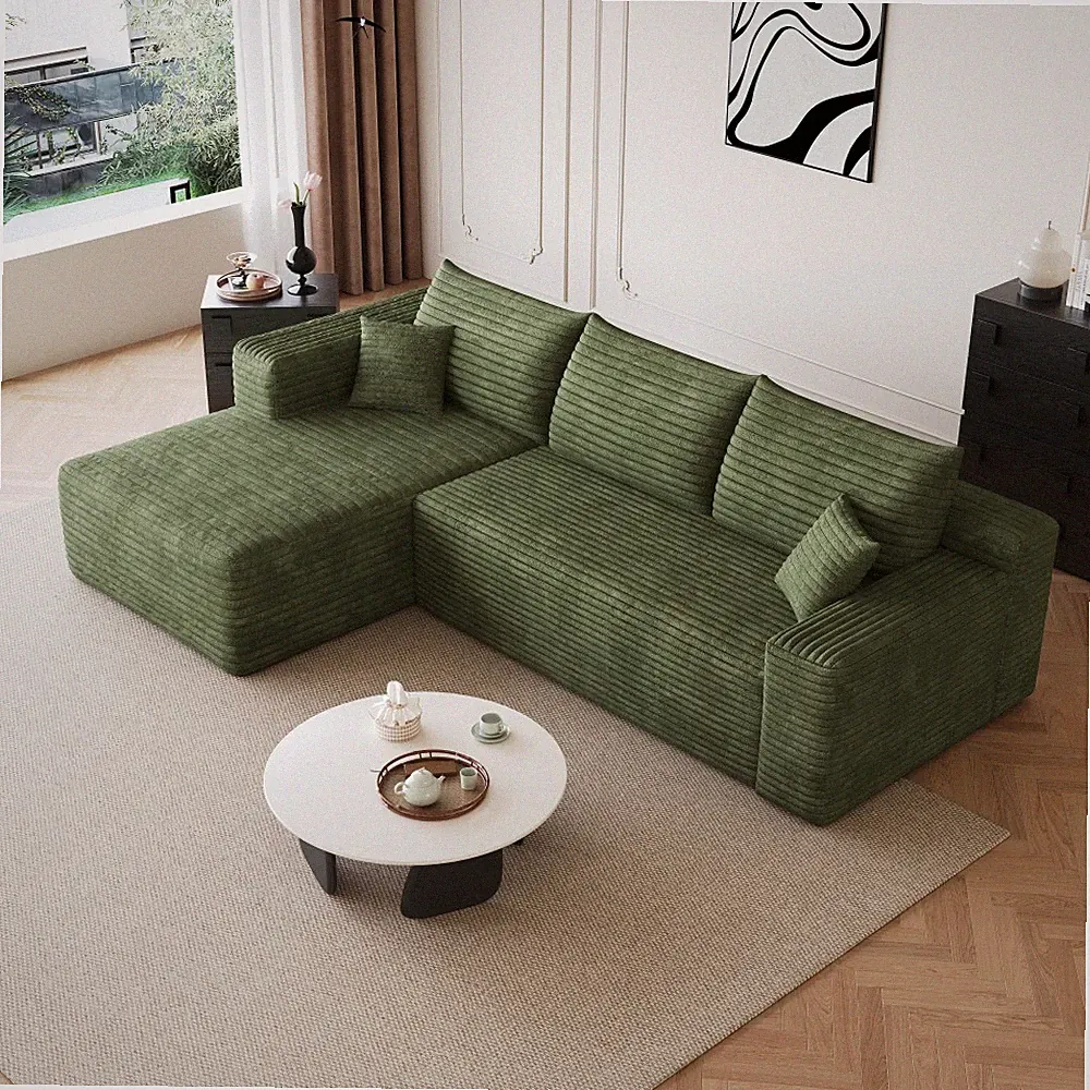 95" Cloud Sectional Sofa,Modern Minimalist Upholstered Couches, U Shaped Sofa