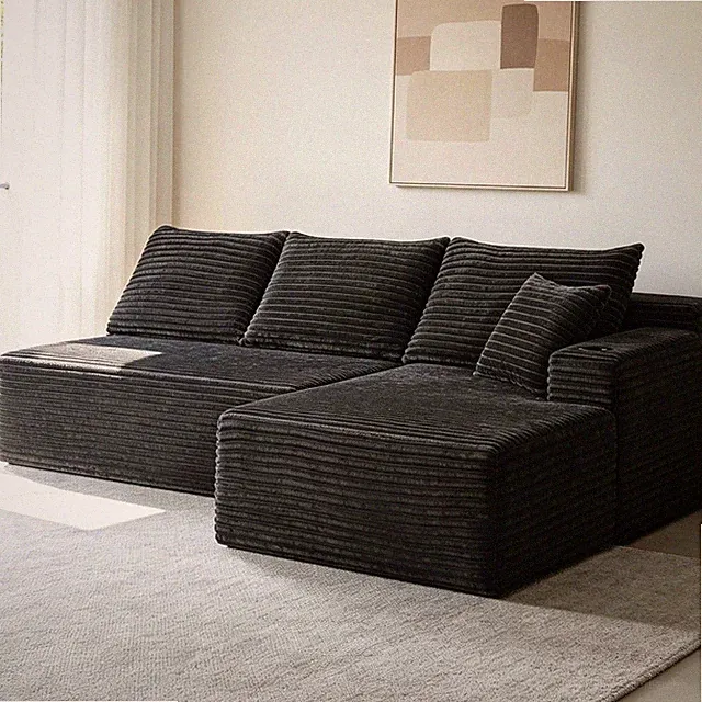 95" L Shape Couch Sectional Sofa Modern Cloud Sofa with Chaise for Living Room