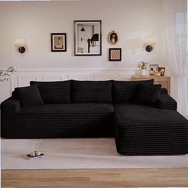 95" L Shaped Cloud Boneless Sectional Couches for Living Room, Modern Comfy Modu