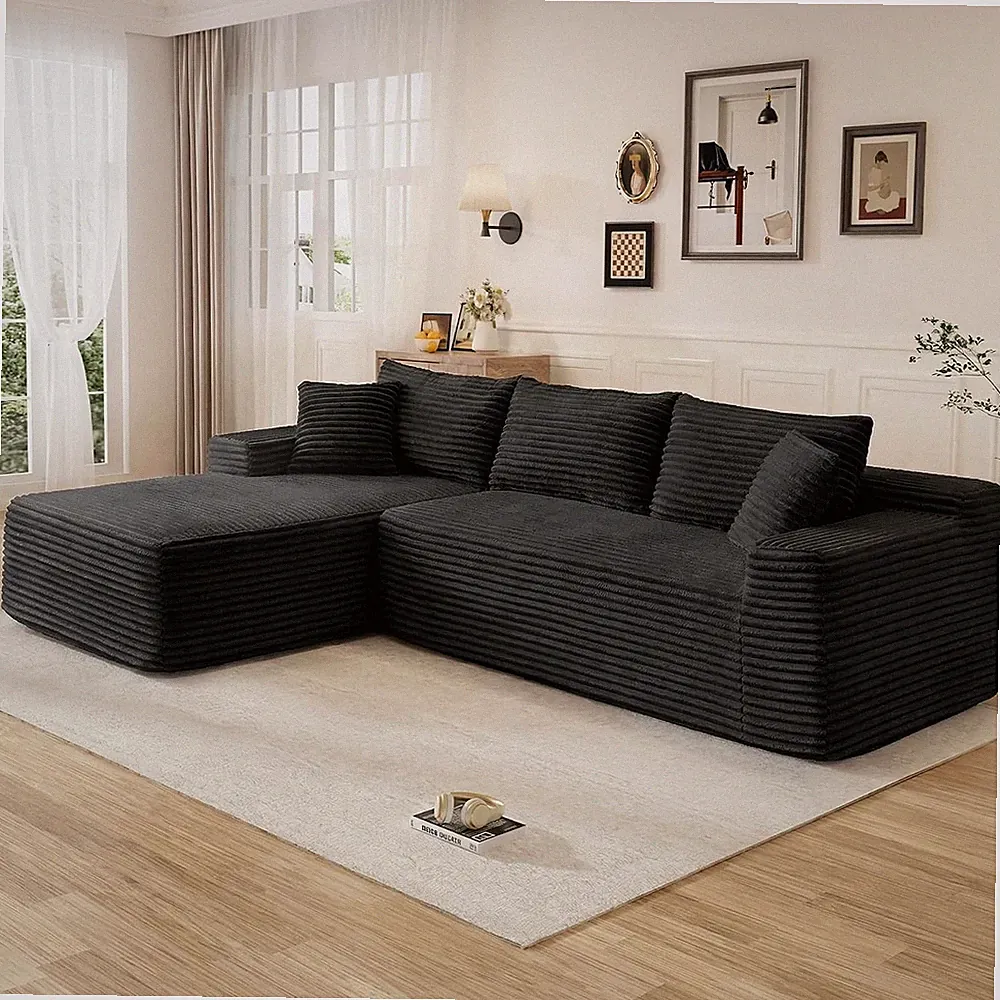 95'' Sectional Boneless Couches Cloud-Like L Shaped Couch with Chaise