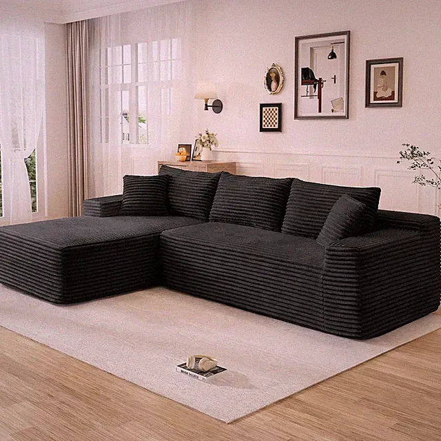 95'' Sectional Boneless Couches, Cloud-Like L Shaped Couch with Chaise NEW