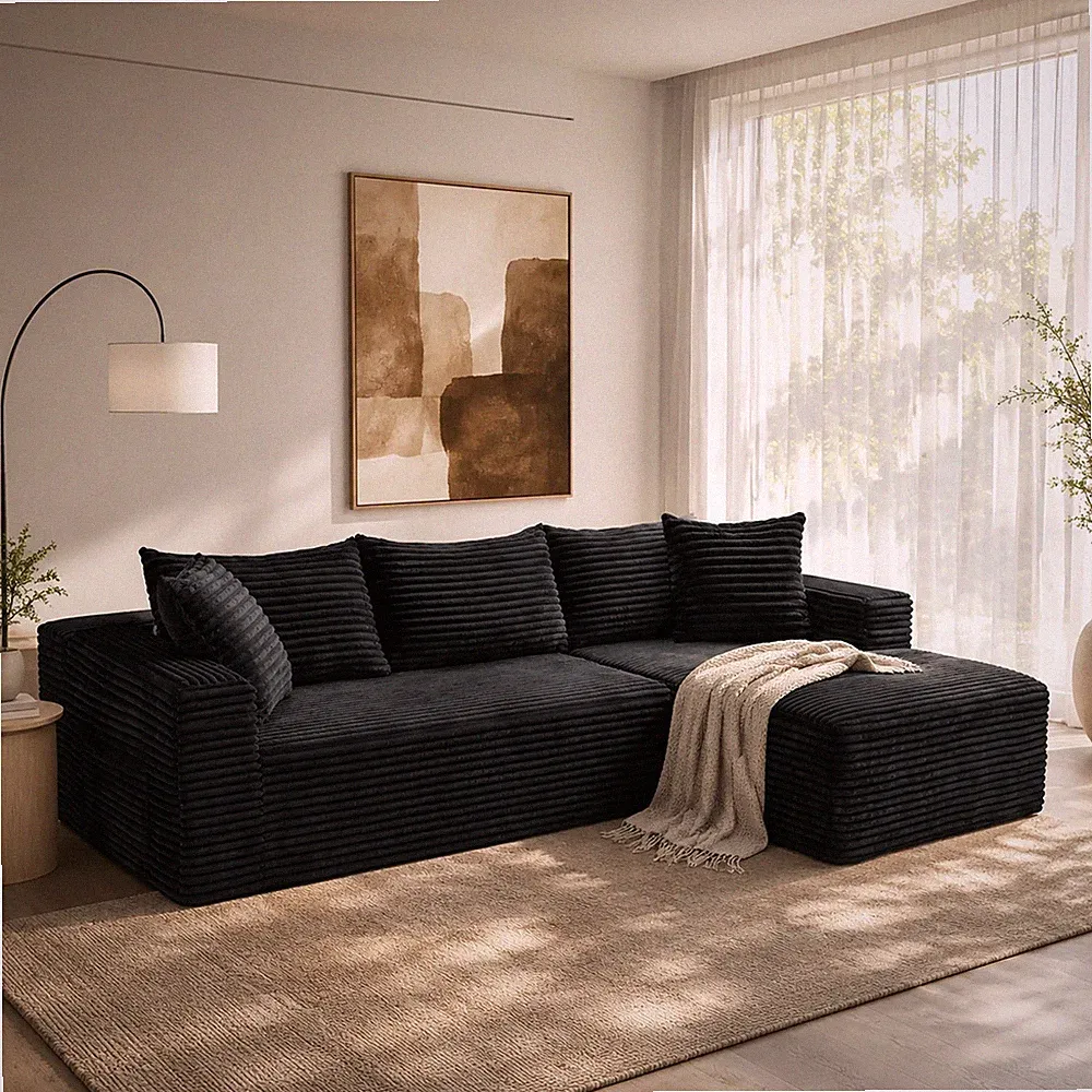 cotton sectional couches for living room