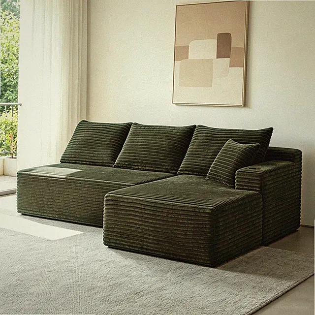 96" Cloud Sectional Couch with L-Shape Chaise,Modern Modular Sofa with Deep Se