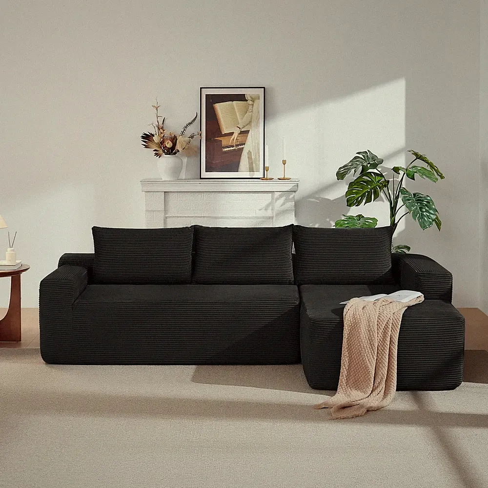 96 Inch Cloud Sectional Couch,Modern Modular Sectional Sofa with Deep Seat