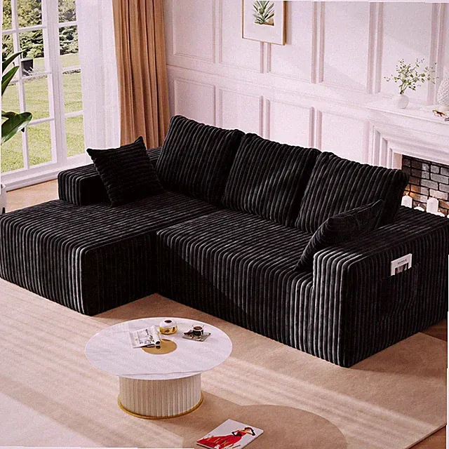 96 L Shape Sectional Sofa 3 Seat Memory Foam Cloud Couch Left Facing