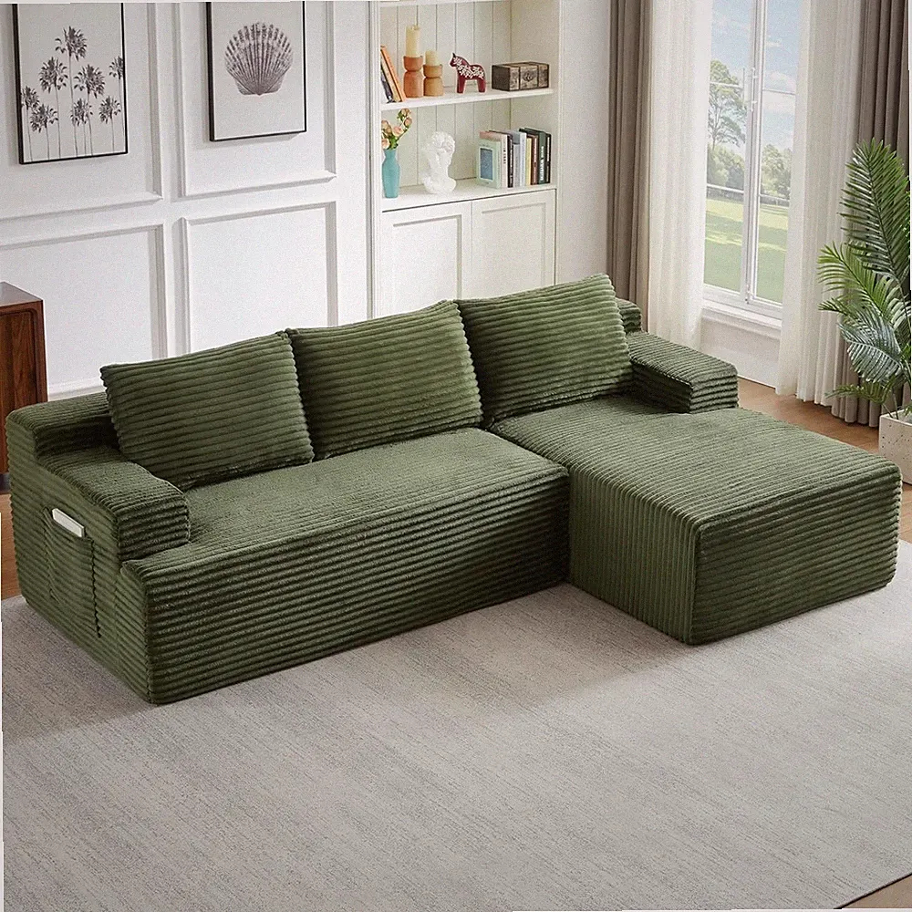 96" Modular Sectional Sofa Cloud Sectional Couch with Deep Seat Modern L-Shape
