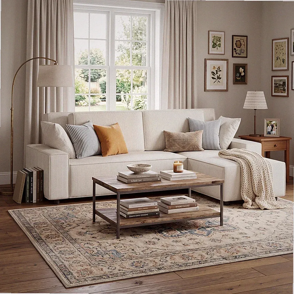 96" Sectional Modular Sofa Cloud Couch L-Shape Sofa&Deep Chais & Throw Pillows