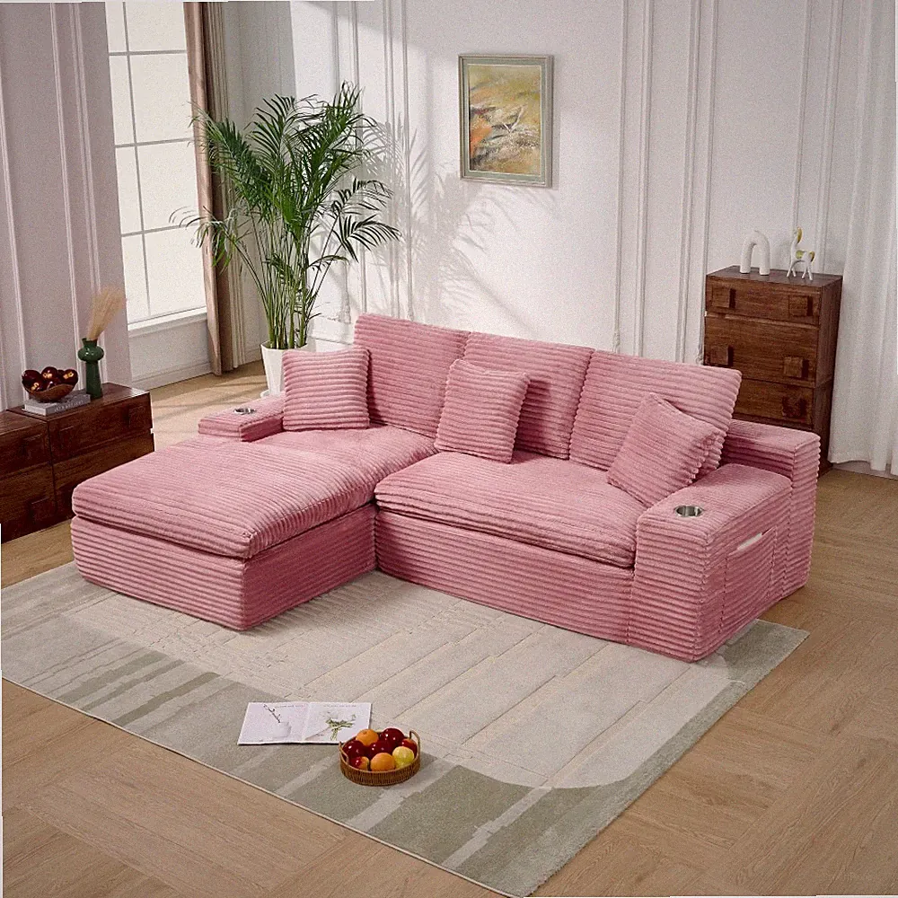 compressed block sectional couch