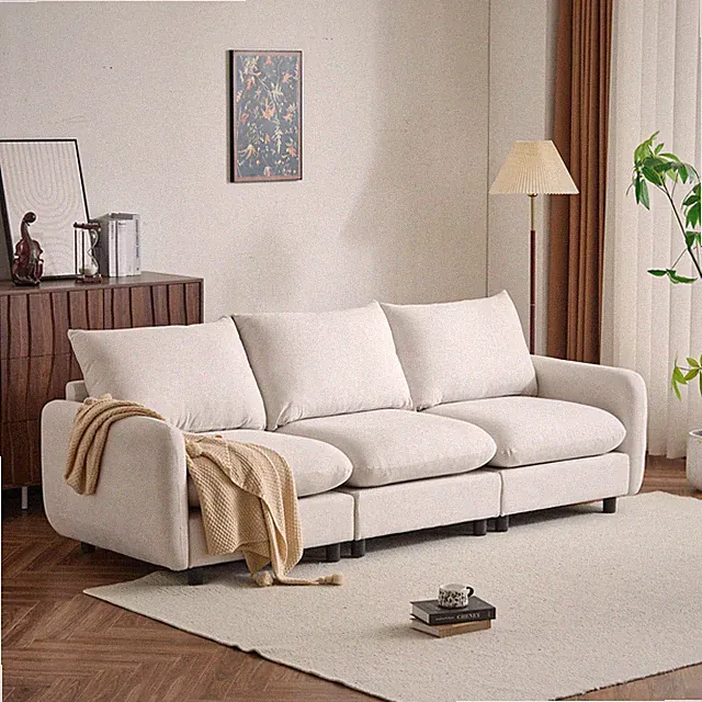 99 in. 3-Piece Modular Free Combination Sectional Sofa Couch