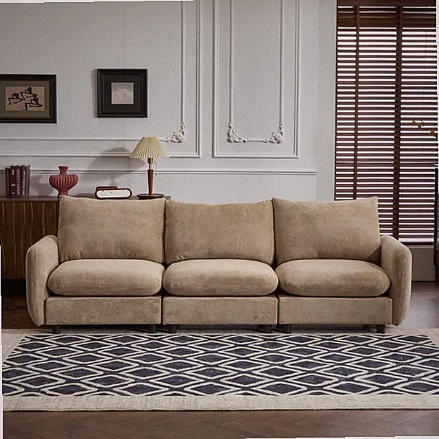 99 in. 3-Piece Modular Free Combination Sectional Velvet Sofa Couch, NOMAD