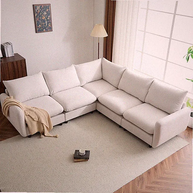 99 in. oversize 5-Piece L Shaped Modular Free Combination Sectional Sofa Couch