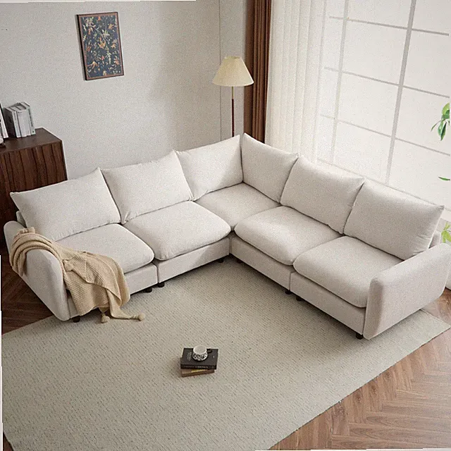 99 in. oversize 5-Piece L Shaped Modular Free Combination Sectional Sofa Couch f