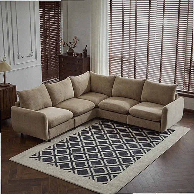 99 in. oversize 5-Piece L Shaped Modular Free Combination Sectional Velvet Sof
