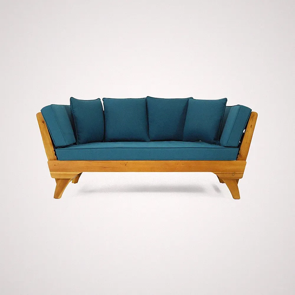Acacia Wood Outdoor Sofa Bed – Serene Daybed, Patio Lounge, Garden Furniture