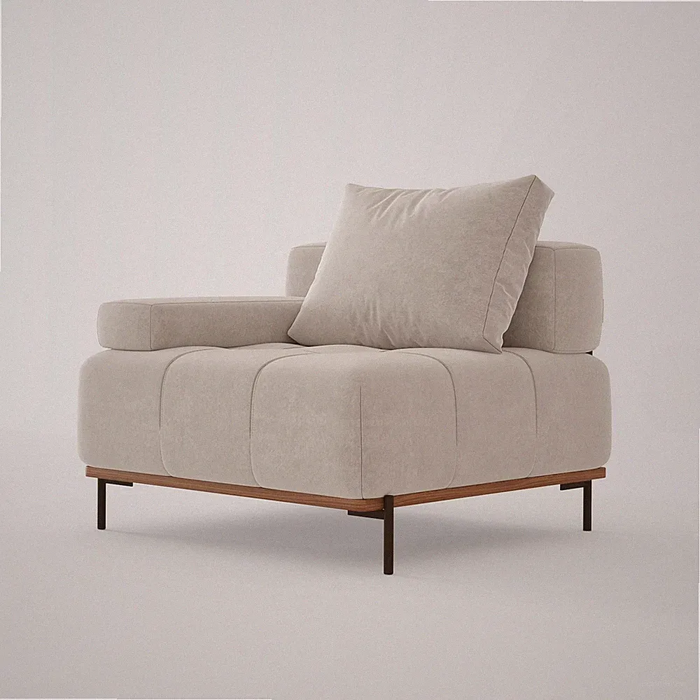 ACANVA CONVERTIBLE MODULAR SOFA MID-CENTURY MODERN MODULAR AZY906-BC-N - BEIGE