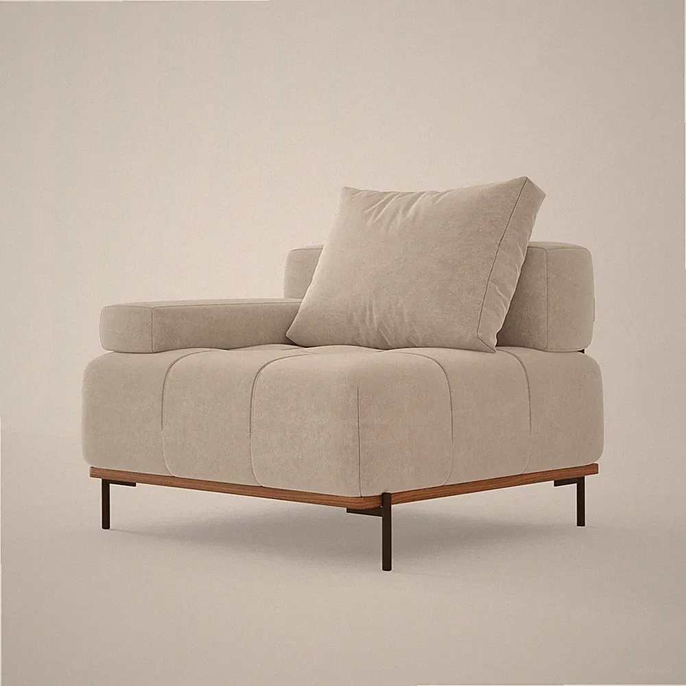 ACANVA CONVERTIBLE MODULAR SOFA MID-CENTURY MODERN MODULAR AZY906-BC-N - BEIGE