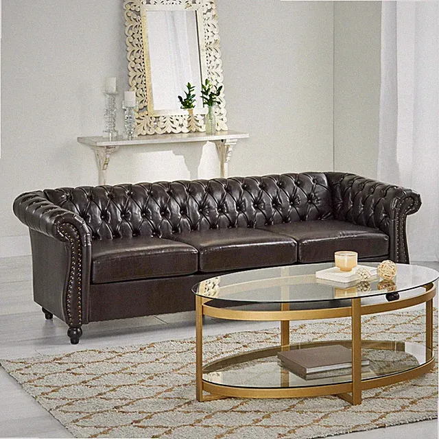 Adetokunbo Tufted Chesterfield 3 Seater Sofa