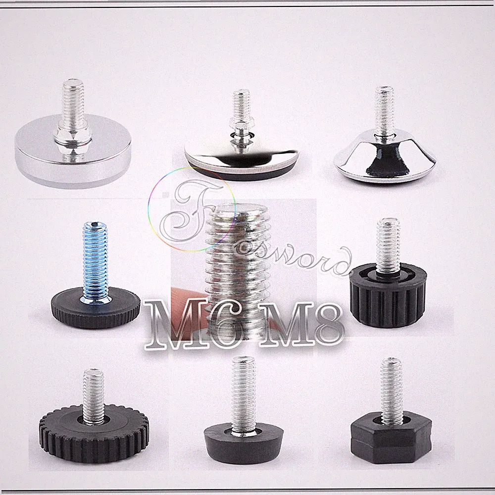 Adj. Leveling Chair Leg Feet Glide Furniture Screw-in Base Sofa Bed Pad M10 8 6