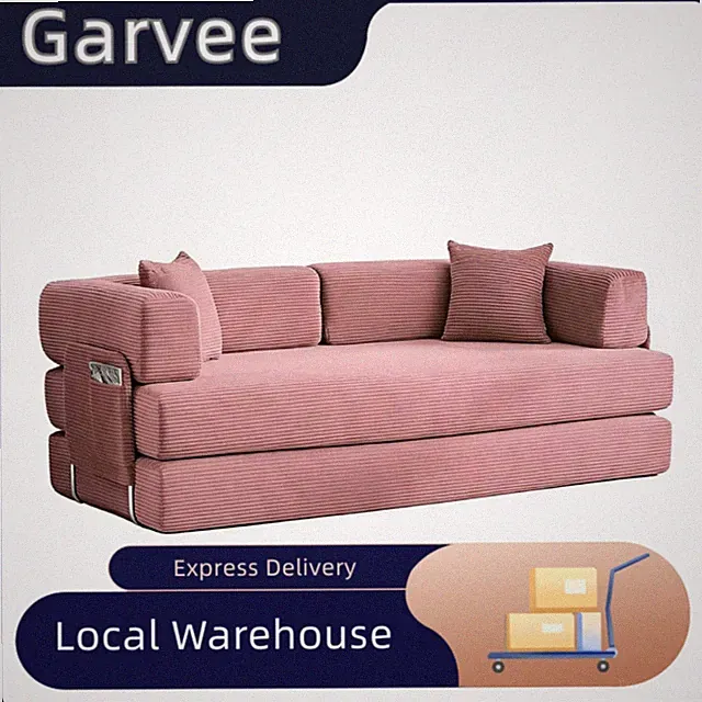 🔥Adjustable Armrest And Multi-Angle Backrest Equip This Sleeper Sofa Bed, Cordu