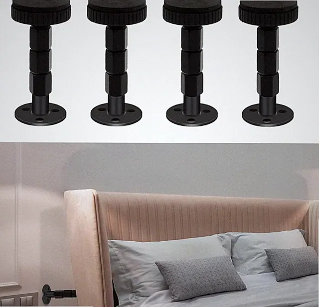 Adjustable Bed Frame Stoppers, 4 Pack Anti-Shake Tool for Headboards and Couches